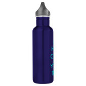 Bouteille D'eau En Acier Inoxydable Turquoise KeepCalm | Personalizable (Gauche)