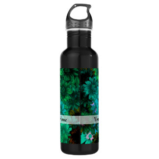 Bouteille D'eau En Acier Inoxydable Vert moderne fleuri