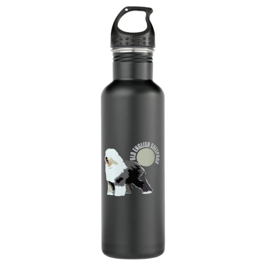 Bouteille D'eau En Acier Inoxydable vieux chien anglais (Devant)