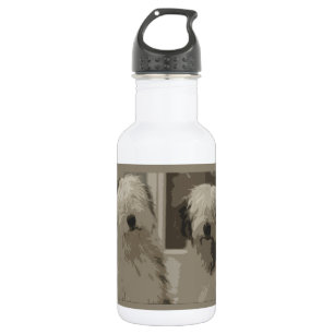 Bouteille D'eau En Acier Inoxydable Vieux chiens de berger anglais