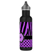 Bouteille D'eau En Acier Inoxydable Violet, Noir, Blancs Zèbre (Droite)