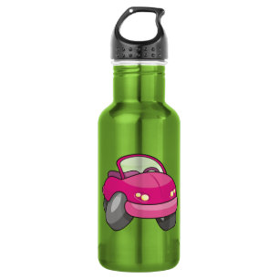 Bouteille D'eau En Acier Inoxydable Voiture de dessin animé rose
