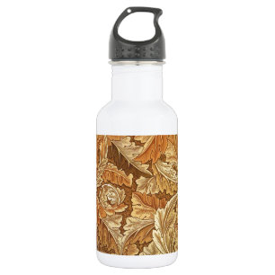 Bouteille D'eau En Acier Inoxydable William Morris Acanthe Brun Feuilles d'Automne