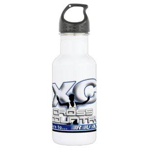 BOUTEILLE D'EAU EN ACIER INOXYDABLE XC NÉ POUR COURIR LE LOGO DE PAYS CROISÉ