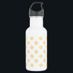 Bouteille D'eau En Acier Inoxydable Yellow polkadots<br><div class="desc">Yellow polkadots on white background</div>