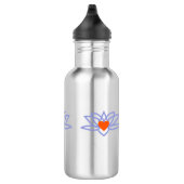 Bouteille D'eau En Acier Inoxydable Yoga Lotus Heart (Droite)