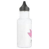 Bouteille D'eau En Acier Inoxydable Yoga, Lotus rose, silhouette, manuscrit moderne, (Gauche)
