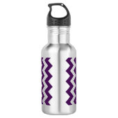 Bouteille D'eau En Acier Inoxydable Zigzag violet et blanc (Dos)