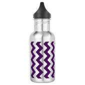 Bouteille D'eau En Acier Inoxydable Zigzag violet et blanc (Gauche)