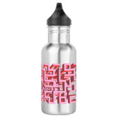 Bouteille d'eau en Maze 3D rose (Droite)