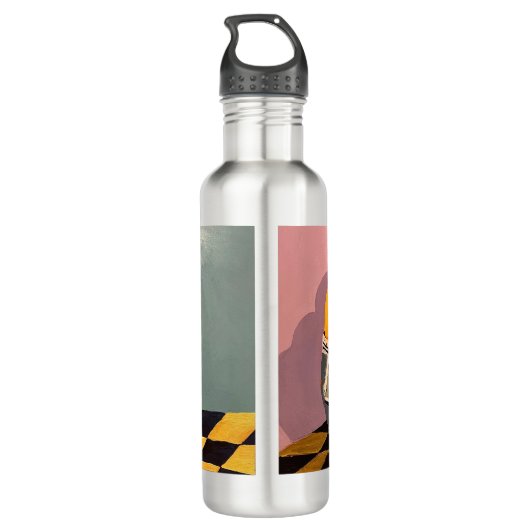 Bouteille d'eau en métal avec oranges design (Dos)