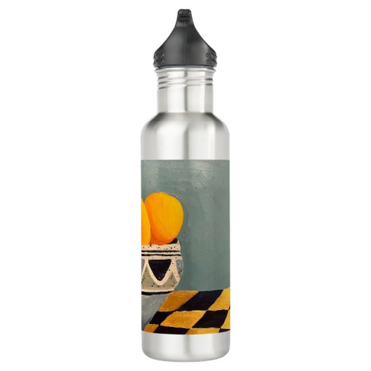 Bouteille d'eau en métal avec oranges design (Droite)