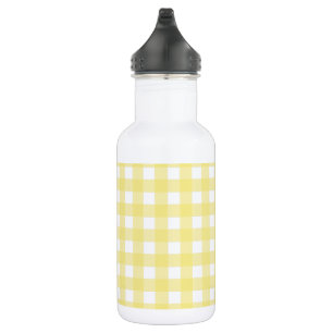 Bouteille D'eau En vichy jaune pâle et blanc