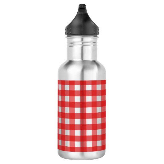 Bouteille D'eau En vichy rouge (Droite)