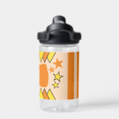 Bouteille D'eau Enfants ajouter initiales étoiles triangles orange (Salle de sport)