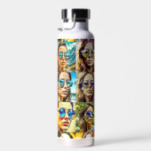 Bouteille D'eau Enfants cool en lunettes de soleil AI Art (Plage)