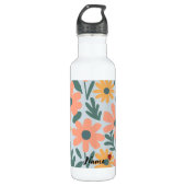 Bouteille D'eau Enfants Cute Ladybug Polka dot Daisy Flower Motif (Devant)