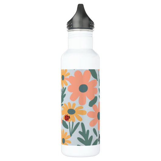 Bouteille D'eau Enfants Cute Ladybug Polka dot Daisy Flower Motif (Gauche)