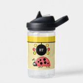Bouteille D'eau Enfants ladybugs ajouter initiales étoiles jaune C (Gauche)