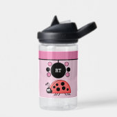 Bouteille D'eau Enfants ladybugs ajouter initiales étoiles rose Ca (Gauche)