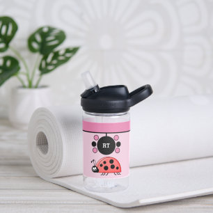 Bouteille D'eau Enfants ladybugs ajouter initiales étoiles rose Ca