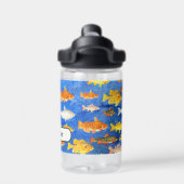Bouteille D'eau Enfants Nom personnalisé Poisson dans la mer thème (Salle de sport)