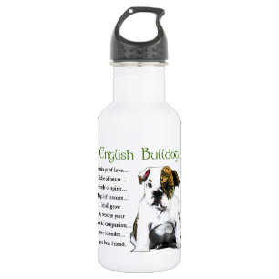 Bouteille D'eau English Bulldog Heritage of Love