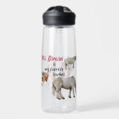 Bouteille D'eau Enseignant amoureux des chevaux (Avant)