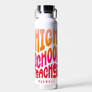 Bouteille D'eau Enseignant lycéen Red Orange Ombre