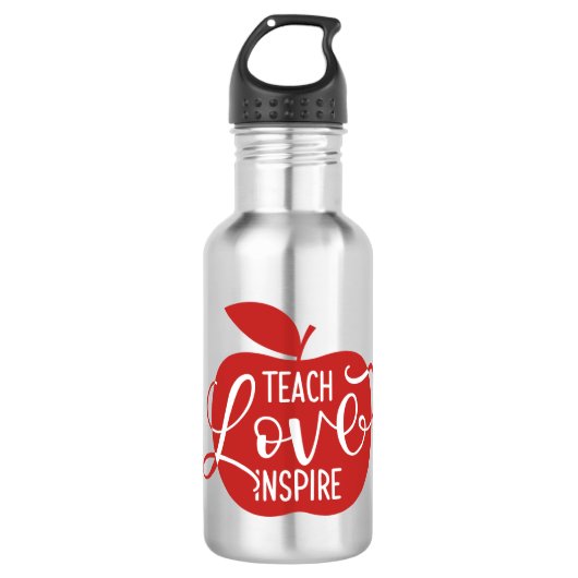 Bouteille D'eau Enseignez l'amour inspirent (Devant)