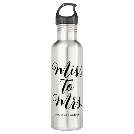 Bouteille D'eau Enterrement de vie de jeune fille moderne Miss to (Devant)