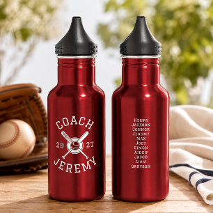 Bouteille D'eau Entraîneur de Baseball Personnalisé Cadeau de Reco