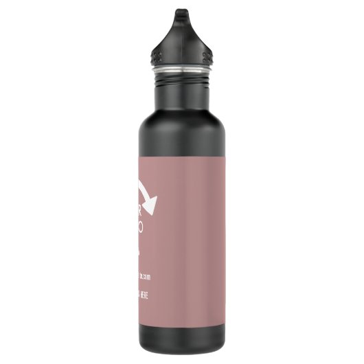 Bouteille D'eau Entreprise de logo personnalisé | Rose Taupe (Droite)