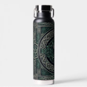 Bouteille D'eau Épée Celtique verte et argentée (Avant)