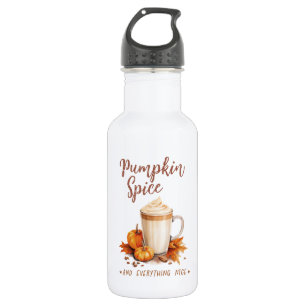 Bouteille D'eau Épice citrouille - Feuillage de fin et d'automne