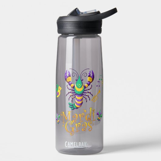 Bouteille D'eau Épis Fleur de lis Mardi Gras (Gauche)