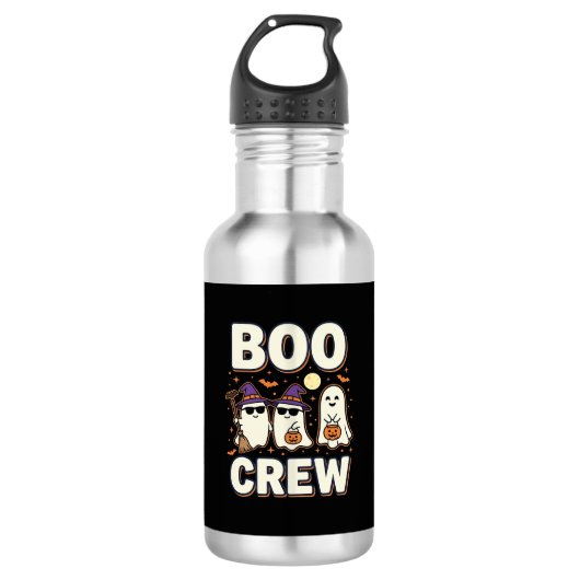 Bouteille D'eau Équipe Boo Fantômes de Halloween Conception Vector (Devant)
