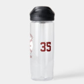 Bouteille D'eau équipe de baseball nom enfants ados personnalisés (Arrière)