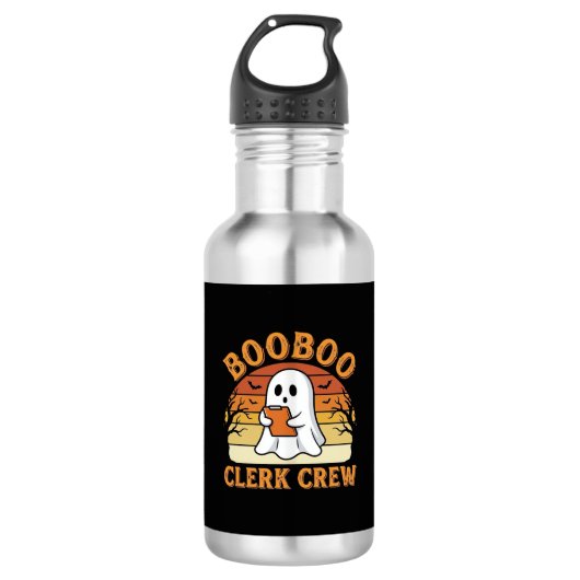 Bouteille D'eau Équipe de commis Booboo Création de fantôme Hallow (Devant)