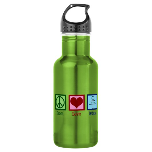 Bouteille D'eau Équipe de débat Paix Amour (Devant)