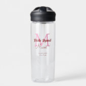 Bouteille D'eau Équipe de mariée ajouter nom monogramme demoiselle (Extérieur)