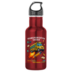 Bouteille D'eau Équipe de transport Conducteur de bus scolaire drô