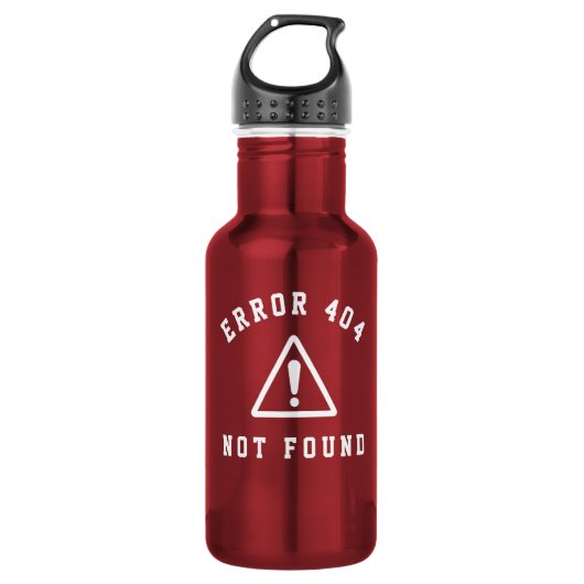 BOUTEILLE D'EAU ERREUR 404 - INTROUVABLE - FUNNY WEB DEVELOPER (Devant)