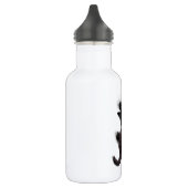 Bouteille D'eau Escalade de chat noir sur le dos humain (Gauche)