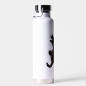 Bouteille D'eau Escalade de chat noir sur le dos humain (Plage)