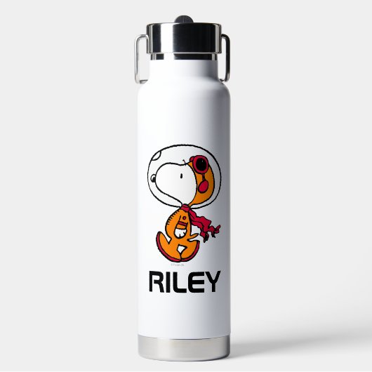 Bouteille D'eau ESPACE | Astronaute de Snoopy | Ajouter Votre Nom (Salle de sport)