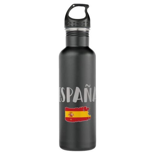 Bouteille D'eau Espagne Football Fan Shirt Drapeau (Devant)