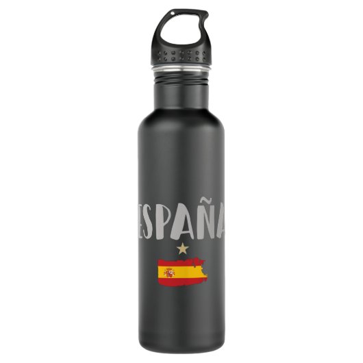 Bouteille D'eau Espagne Football Fan Shirt Drapeau (Devant)