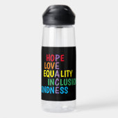 Bouteille D'eau Espoir, Amour, Égalité, Inclusion, Douceur, Paix (Arrière)