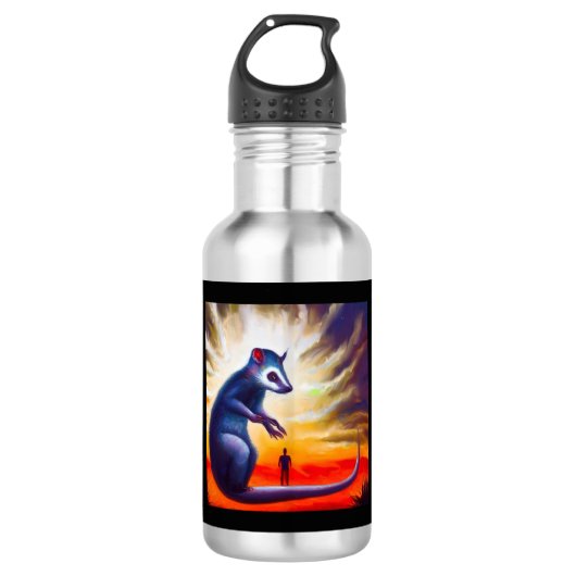 Bouteille D'eau Esprit Animal Opossum 2 (Devant)